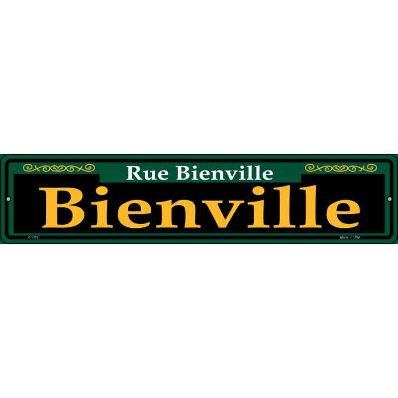 Bienville Green Wholesale Novelty Small Metal Street Sign