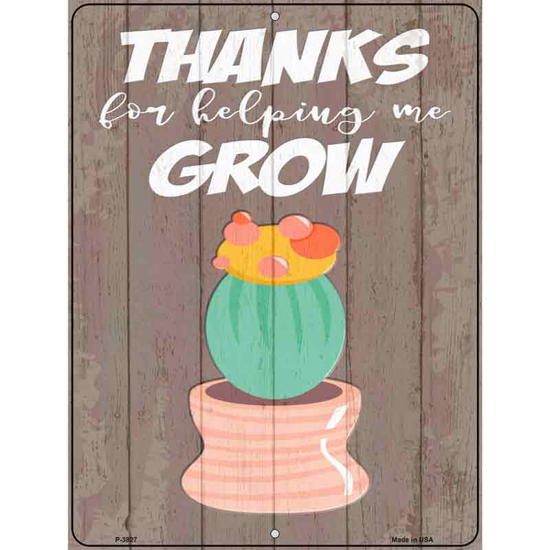Helping Grow Stripped Pink Succulent Wholesale Novelty Metal Parking SIGN