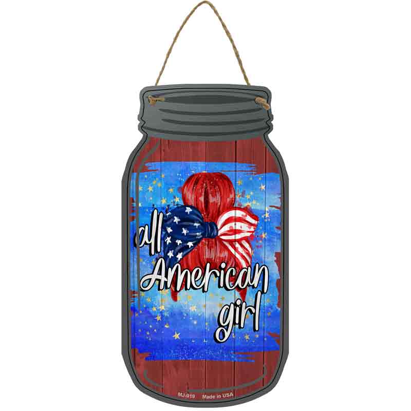 All American Girl Buns Red Wholesale Novelty Metal Mason Jar SIGN