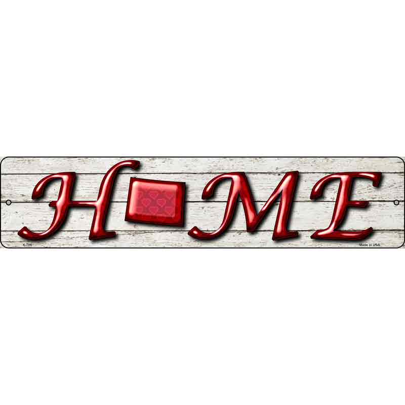 Wyoming Home State Outline Wholesale Novelty Mini Metal Street SIGN