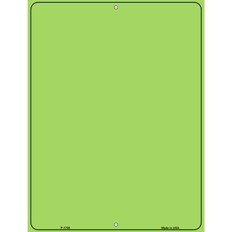 Lime Green Blank Parking SIGN Wholesale Novelty