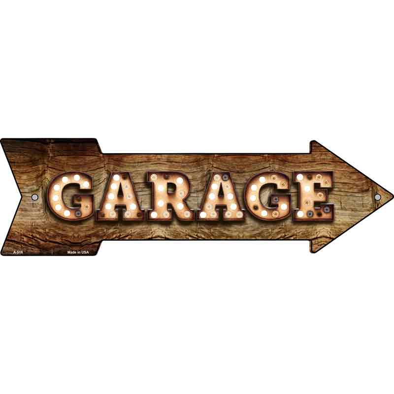 Garage Bulb Letters Wholesale Novelty Arrow SIGN