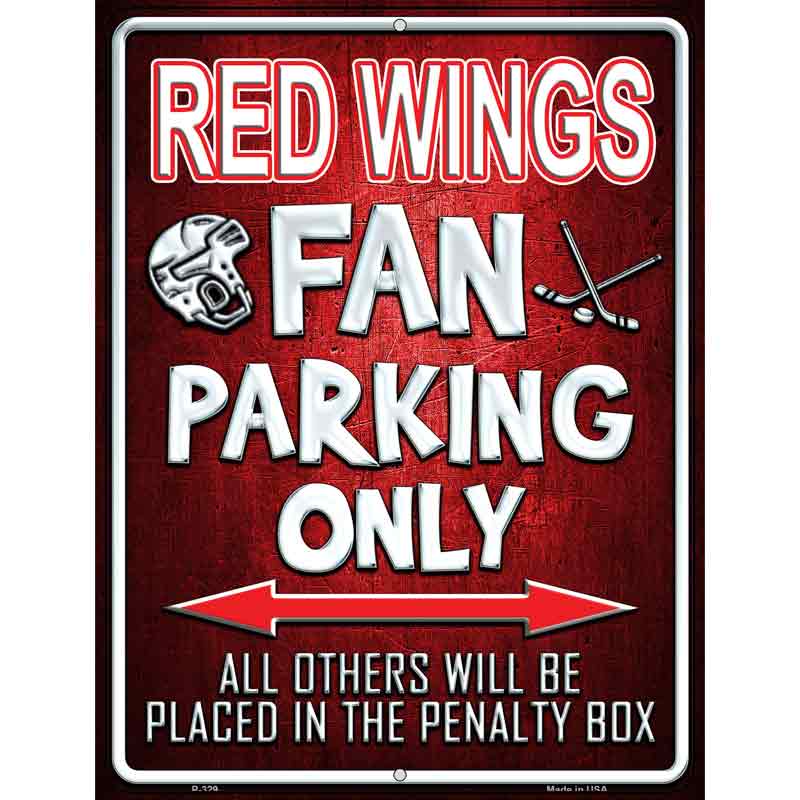 Red Wings Wholesale Metal Novelty Parking Sign