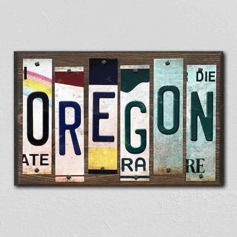 Oregon Wholesale Novelty License Plate Strips Wood Sign