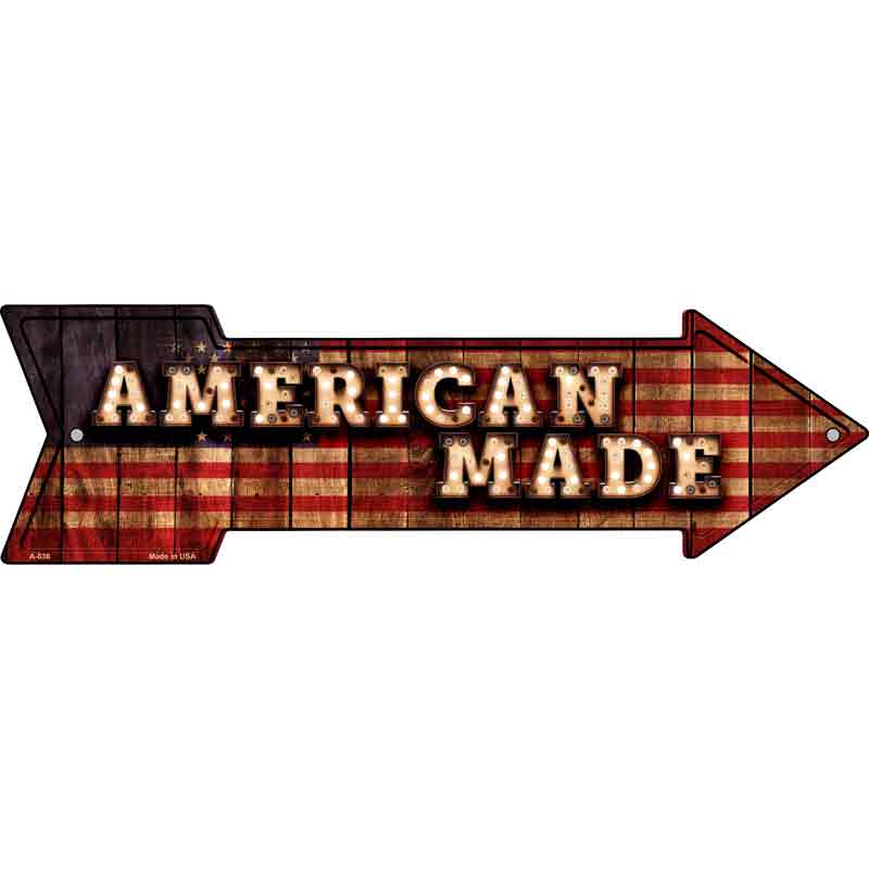 American Made Bulb Letters American FLAG Wholesale Novelty Arrow Sign