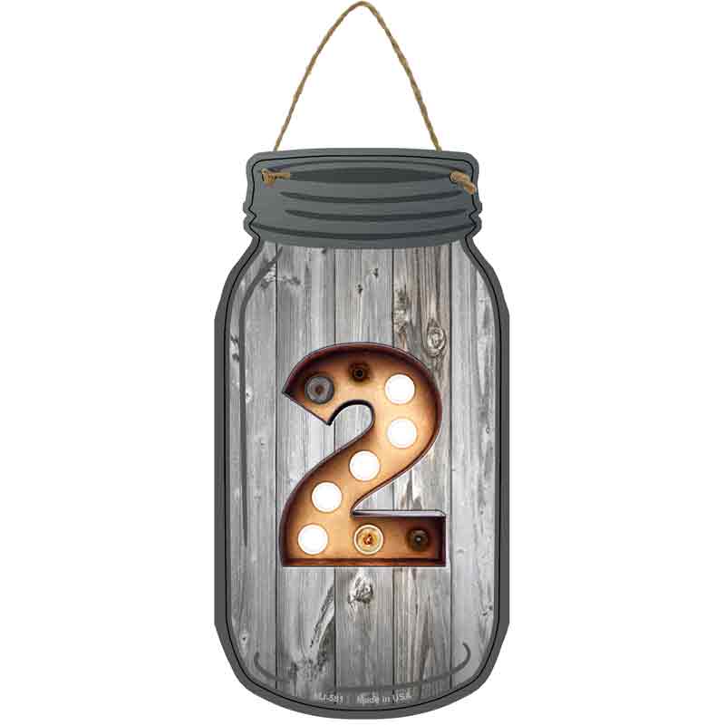 2 Bulb Lettering Wholesale Novelty Metal Mason Jar SIGN