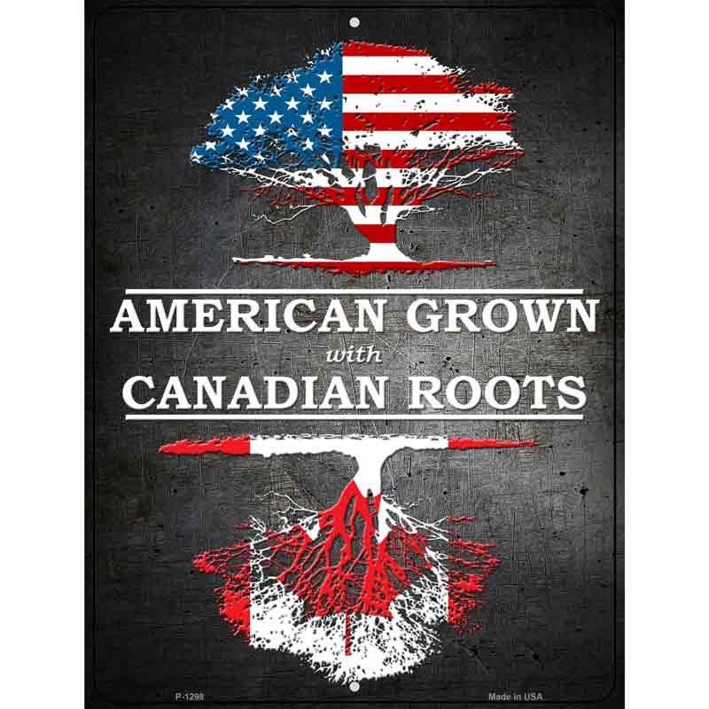American Grown Canadian Roots Wholesale Metal Novelty Parking SIGN