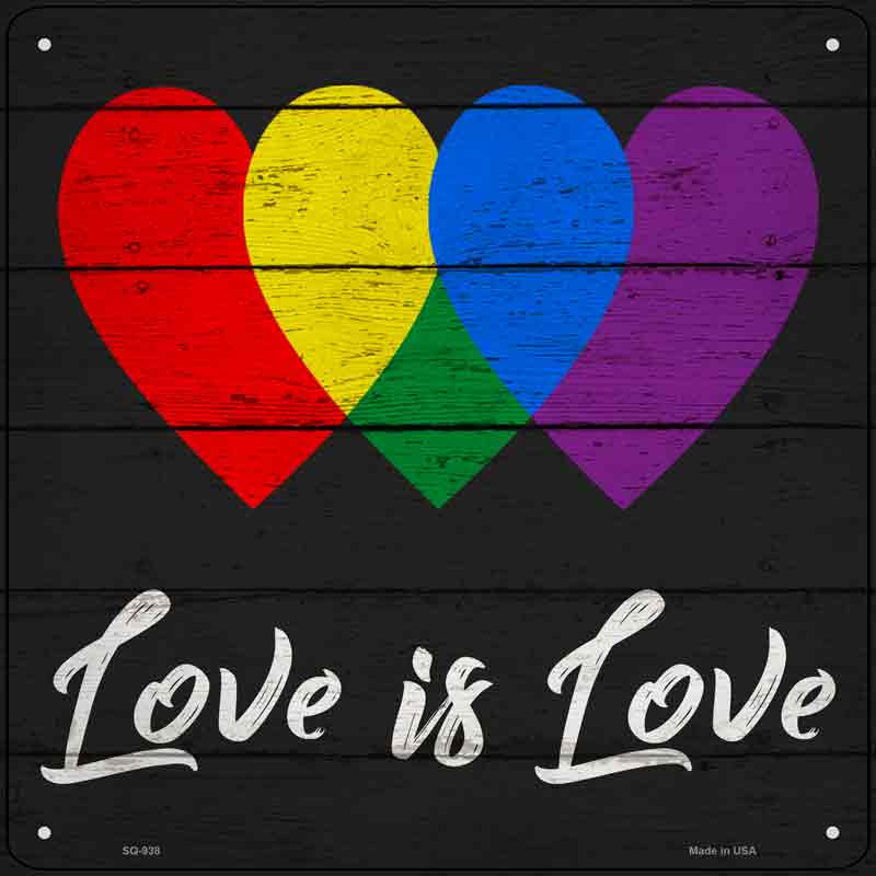 Love is Love Wholesale Novelty Metal Square SIGN