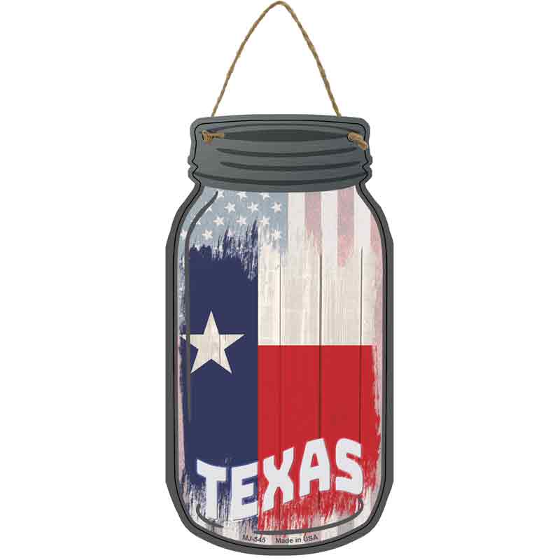 Texas | USA FLAG Wholesale Novelty Metal Mason Jar Sign