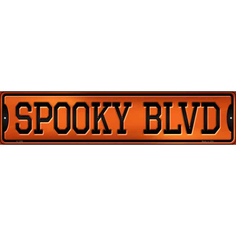Spooky Blvd Wholesale Novelty Small Metal Street Sign