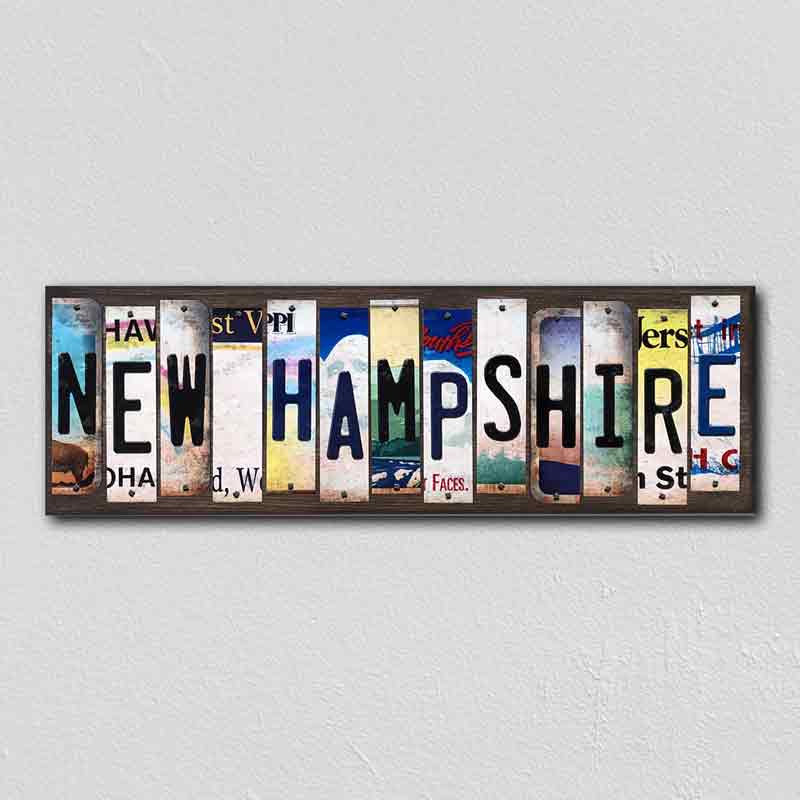 NEW Hampshire Wholesale Novelty License Plate Strips Wood Sign