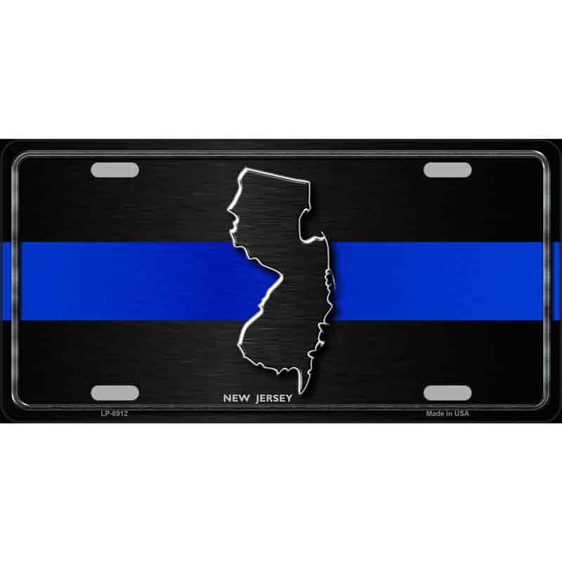 New JERSEY Thin Blue Line Wholesale Metal Novelty License Plate