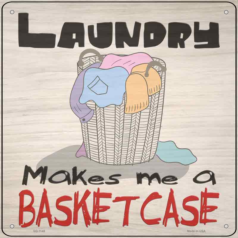 Laundry Basketcase Wholesale Novelty Metal Square SIGN