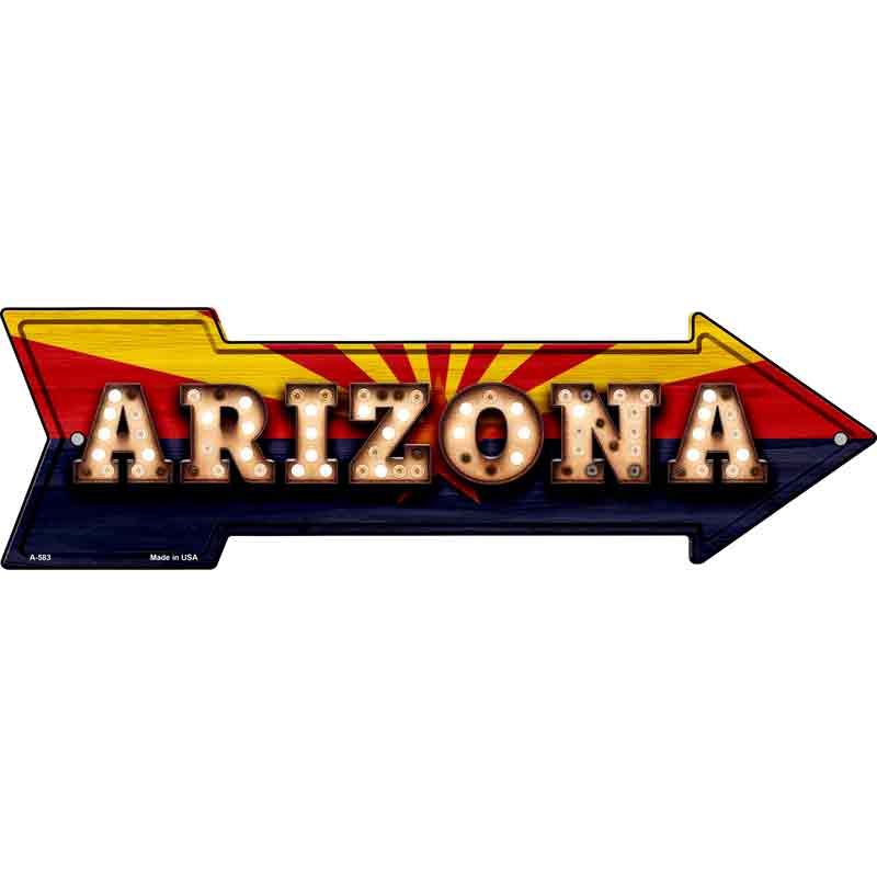 Arizona Bulb Lettering With State FLAG Wholesale Novelty Arrows