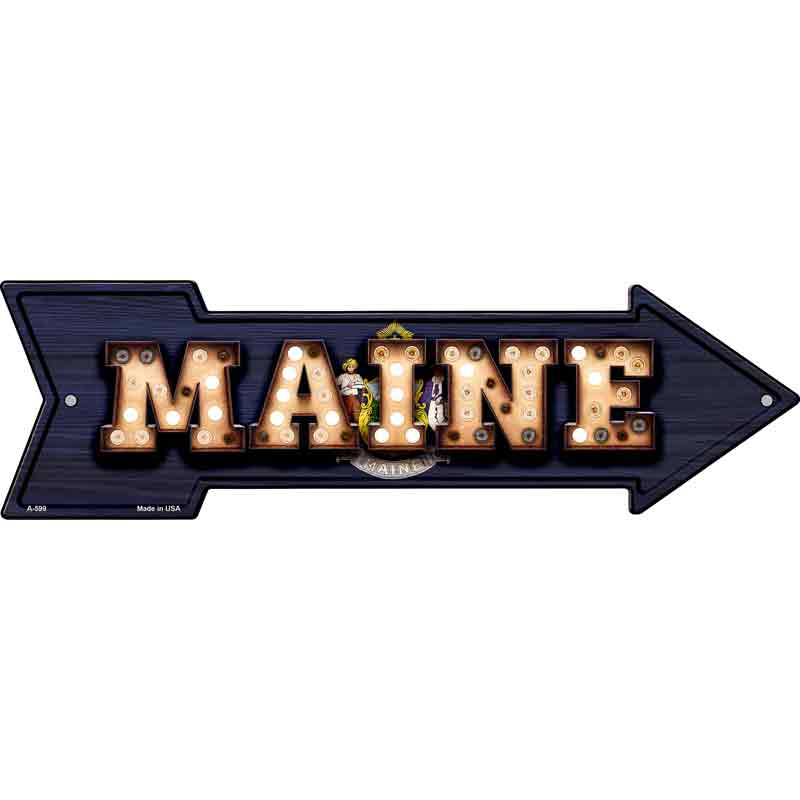 Maine Bulb Lettering With State FLAG Wholesale Novelty Arrows