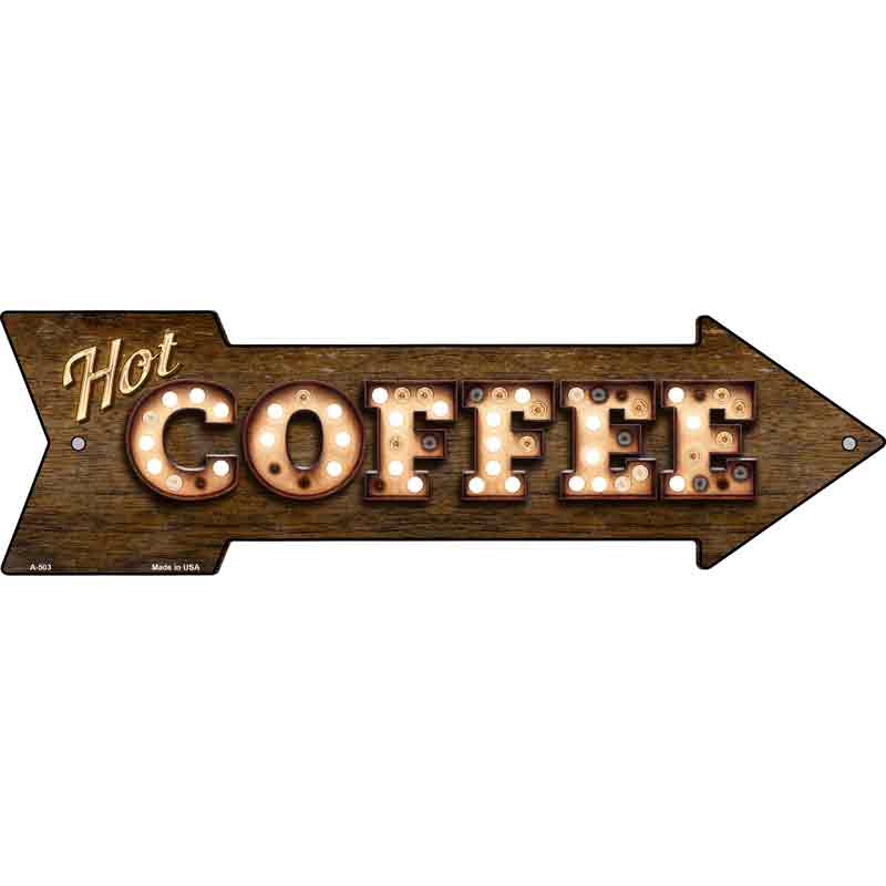 Hot COFFEE Bulb Letters Wholesale Novelty Arrow Sign