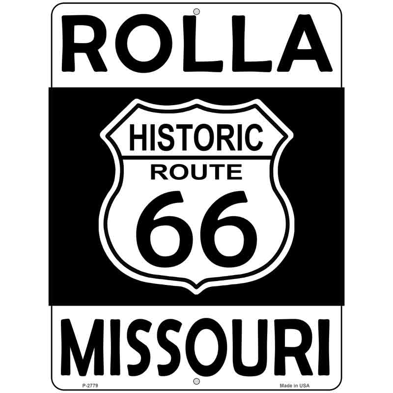 Rolla Missouri Historic ROUTE 66 Wholesale Novelty Metal Parking Sign