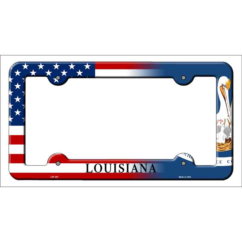 Louisiana|American FLAG Wholesale Novelty Metal License Plate Frame