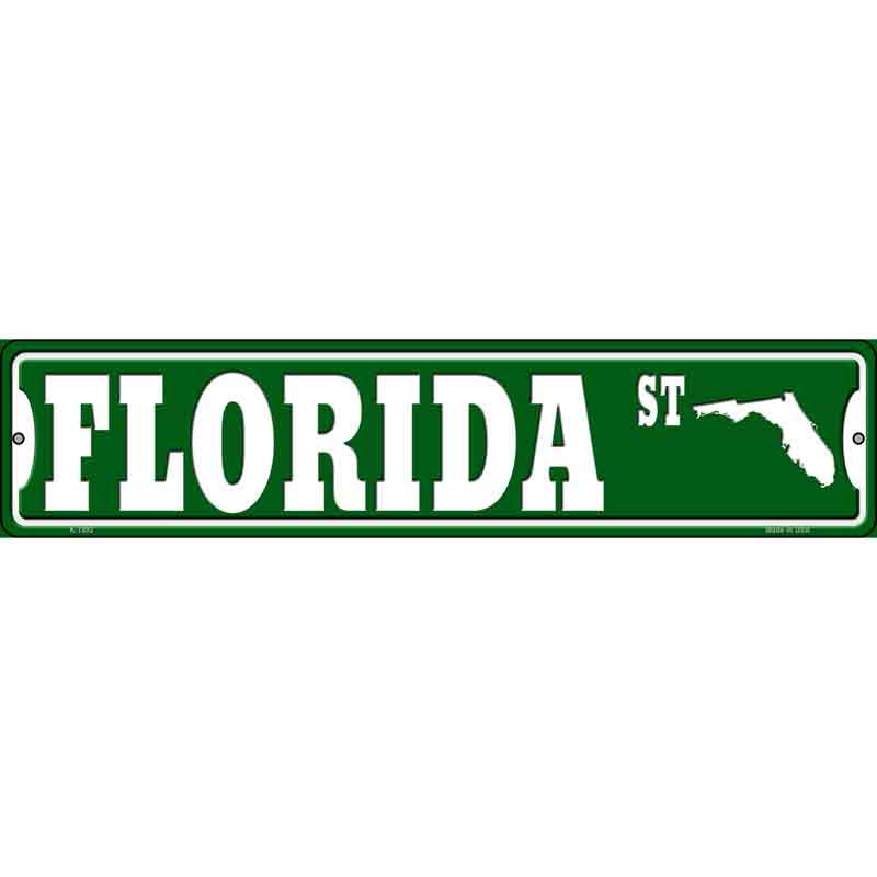 Florida St Silhouette Wholesale Novelty Small Metal Street SIGN