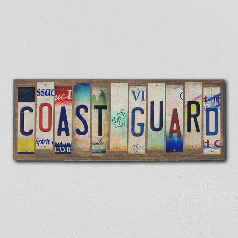 Coast Guard Wholesale Novelty License Plate Strips Wood Sign