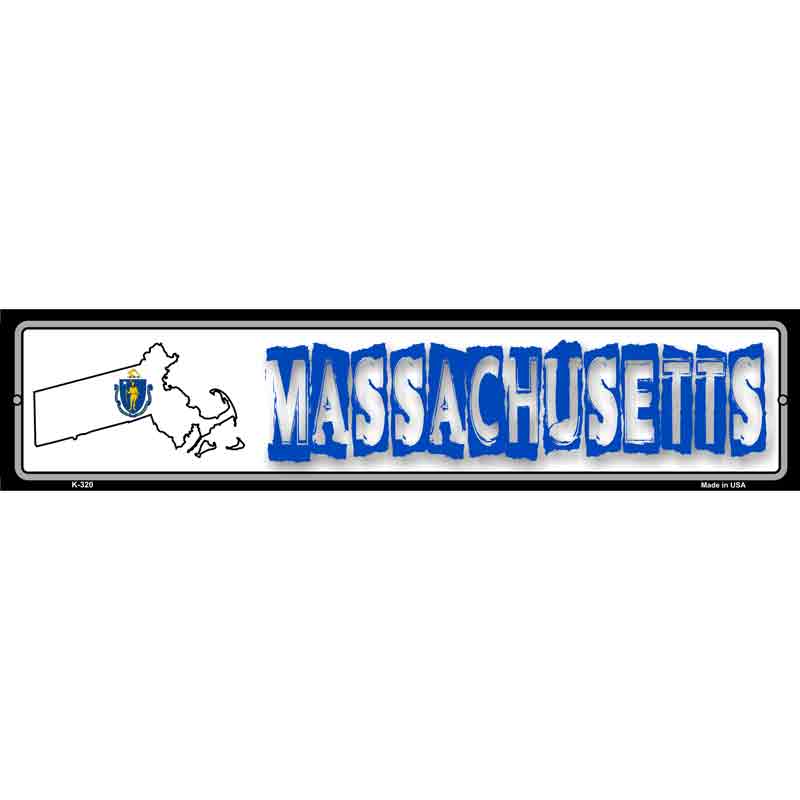 Massachusetts State Outline Wholesale Novelty Metal Vanity Small Street SIGN