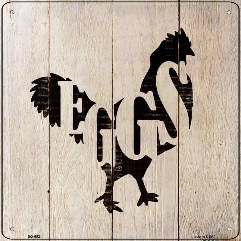 Chickens Make Eggs Wholesale Novelty Metal Square SIGN