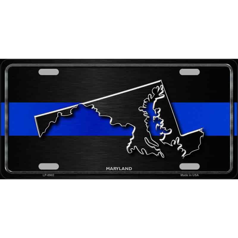 Maryland Thin Blue Line Wholesale Metal Novelty LICENSE PLATE