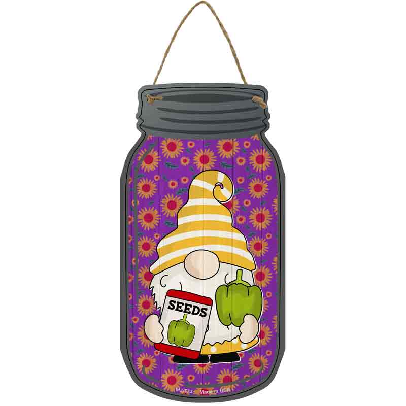 Gnome With Pepper Seeds Wholesale Novelty Metal Mason Jar SIGN