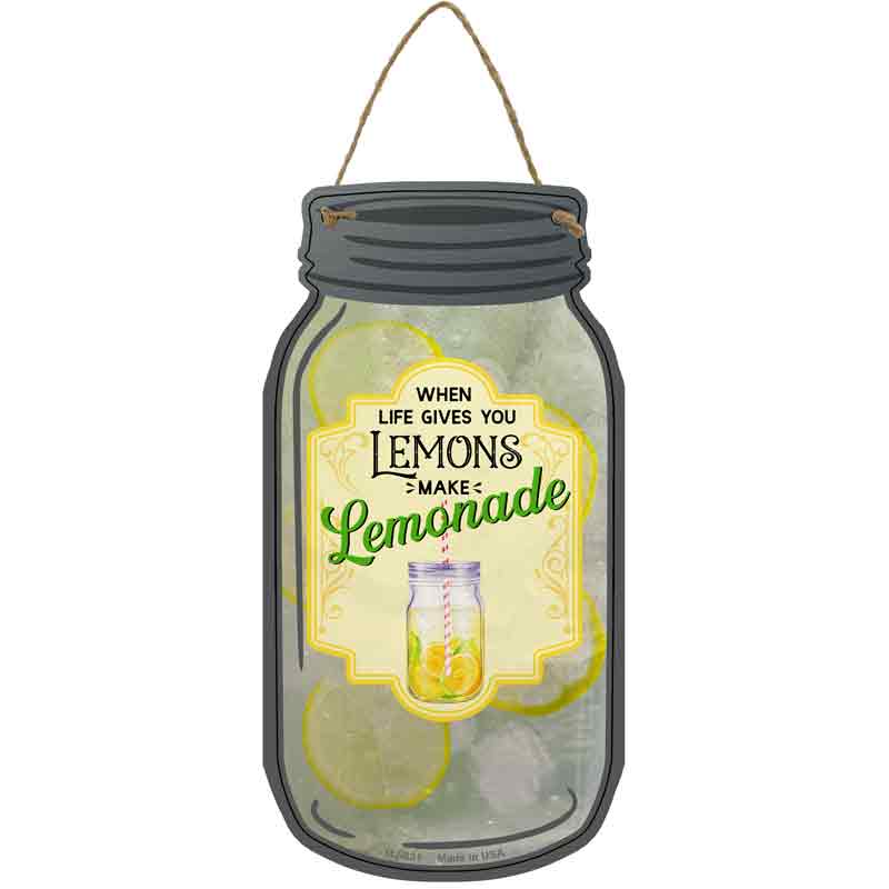 Lemons Make Lemonade Glass Wholesale Novelty Metal Mason Jar SIGN