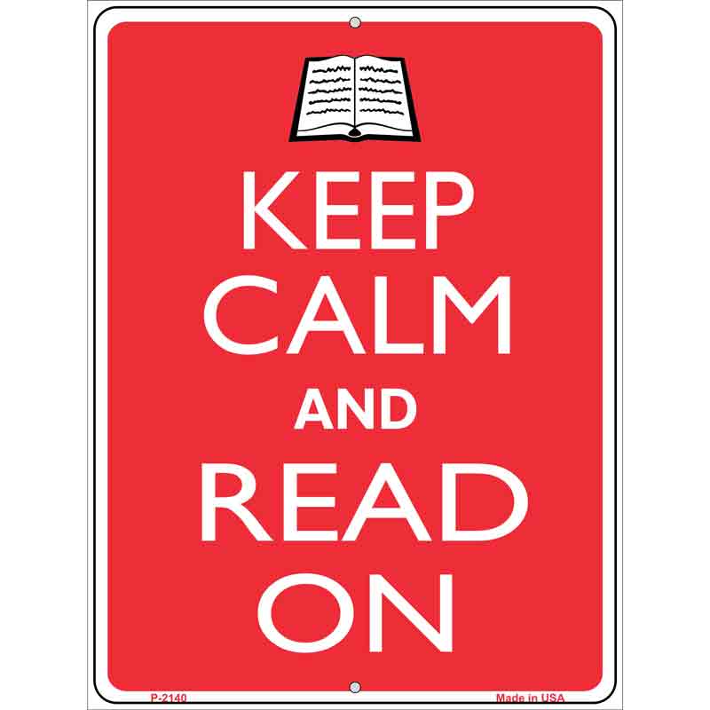 Keep Calm And Read On Wholesale Metal Novelty Parking SIGN