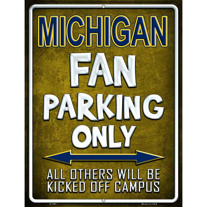Michigan Wholesale Metal Novelty Parking SIGN