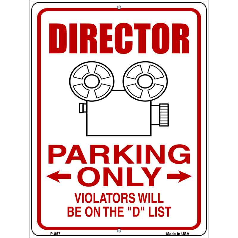 Director Parking D List Wholesale Novelty Metal Parking SIGN