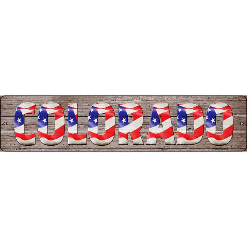 Colorado USA FLAG Lettering Wholesale Novelty Small Metal Street Sign