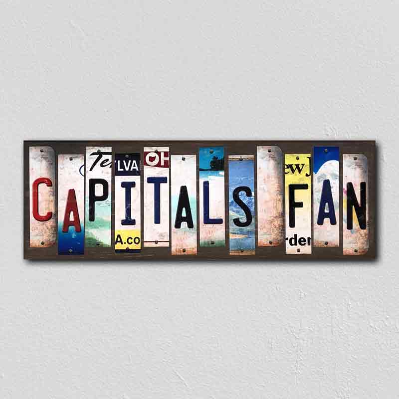 Capitals Fan Wholesale Novelty License Plate Strips Wood Sign