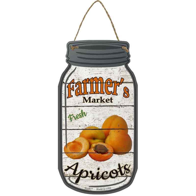 Apricots Farmers Market Wholesale Novelty Metal Mason Jar SIGN
