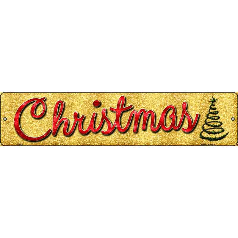 CHRISTMAS With Tree Wholesale Novelty Small Street Sign