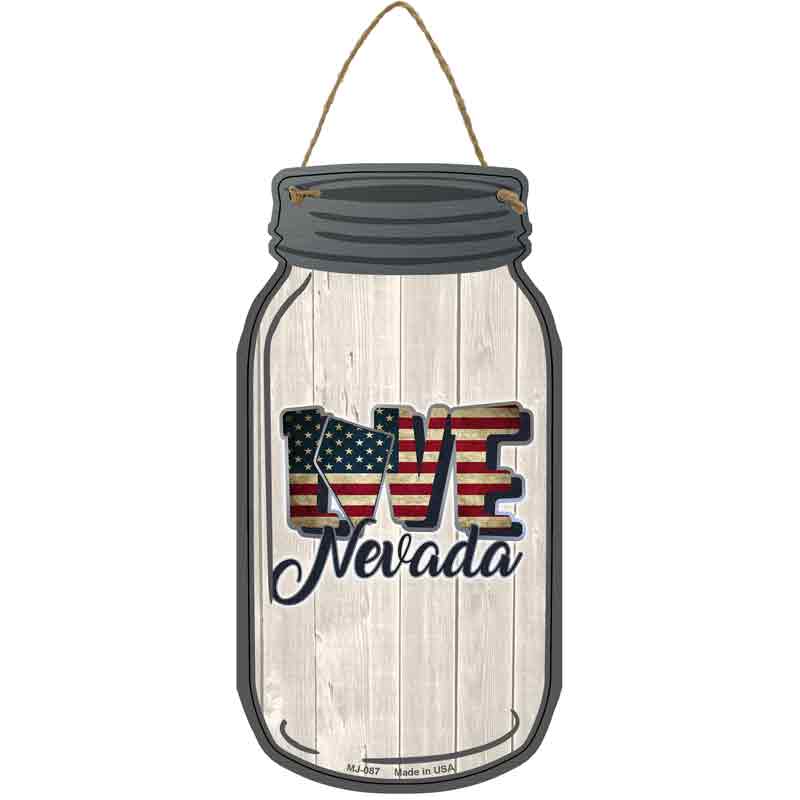 Love Nevada Silhouette Wholesale Novelty Metal Mason Jar SIGN