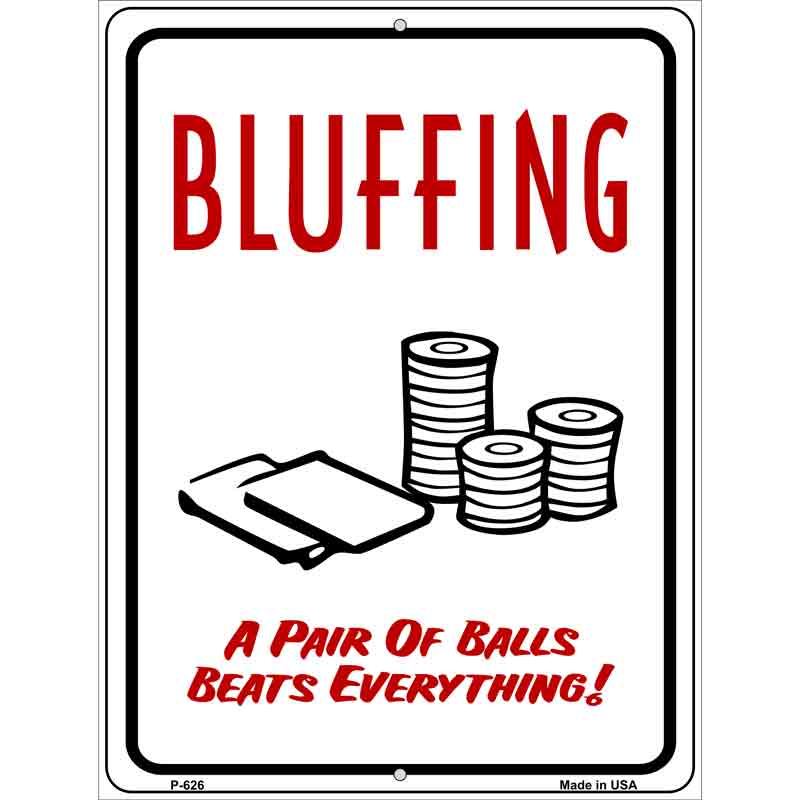 Bluffing Wholesale Metal Novelty Parking SIGN