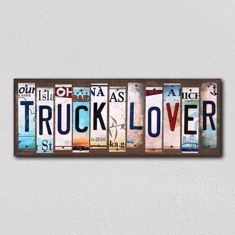 Truck Lover Wholesale Novelty License Plate Strips Wood SIGN