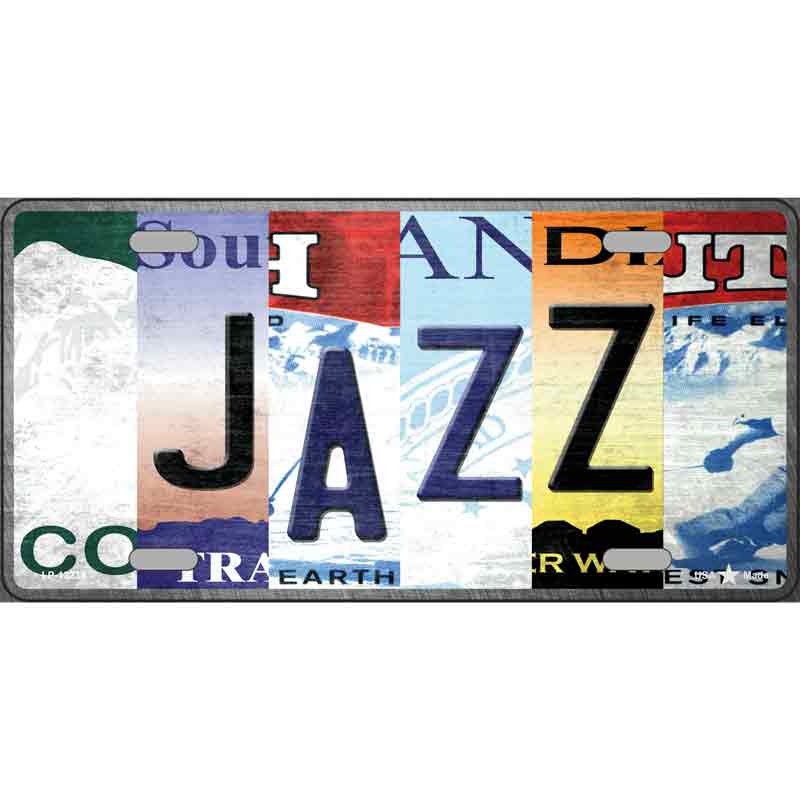 Jazz Strip Art Wholesale Novelty Metal License Plate Tag