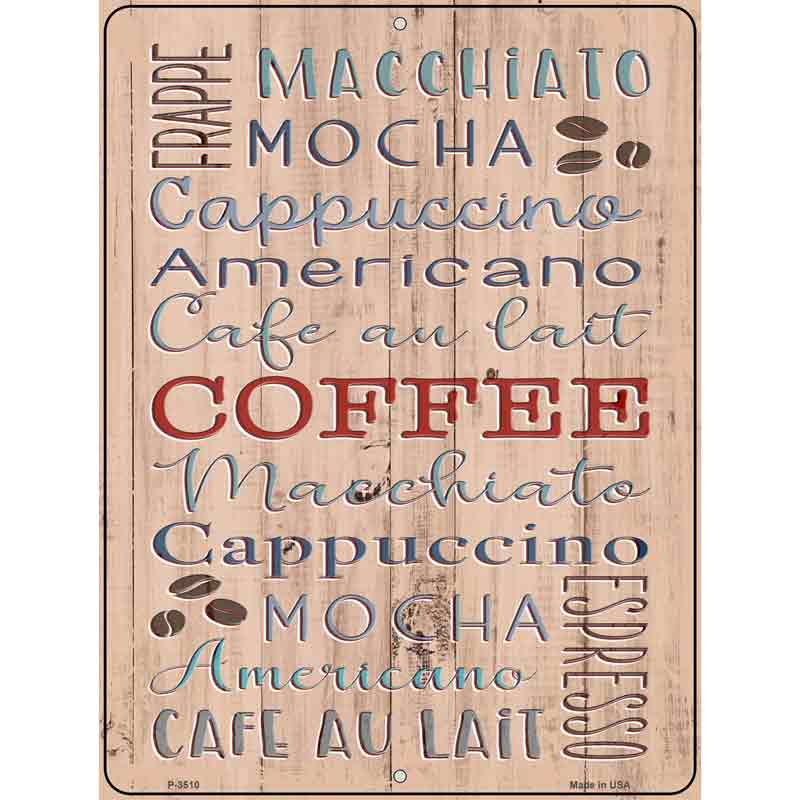 COFFEE Wholesale Novelty Metal Parking Sign