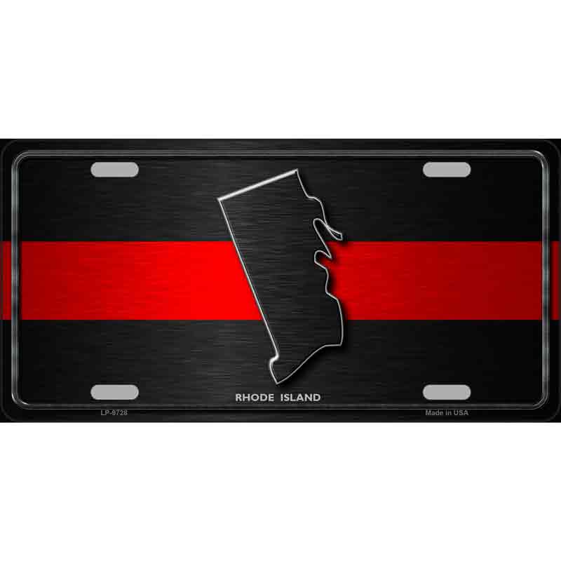 Rhode Island Thin Red Line Wholesale Metal Novelty LICENSE PLATE