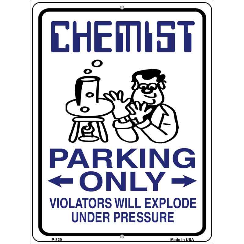 Chemist Parking Only Wholesale Metal Novelty Parking SIGN