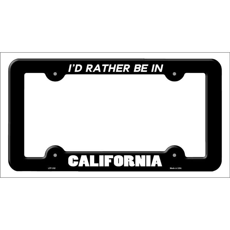 Be In California Wholesale Novelty Metal LICENSE PLATE Frame