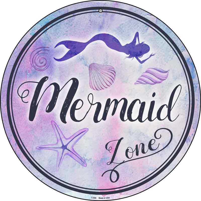 Mermaid Zone Wholesale Novelty Metal Circular SIGN