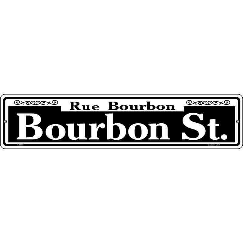 Bourbon Street Wholesale Novelty Small Metal Street Sign