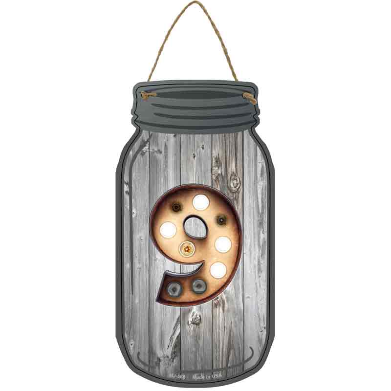 9 Bulb Lettering Wholesale Novelty Metal Mason Jar SIGN