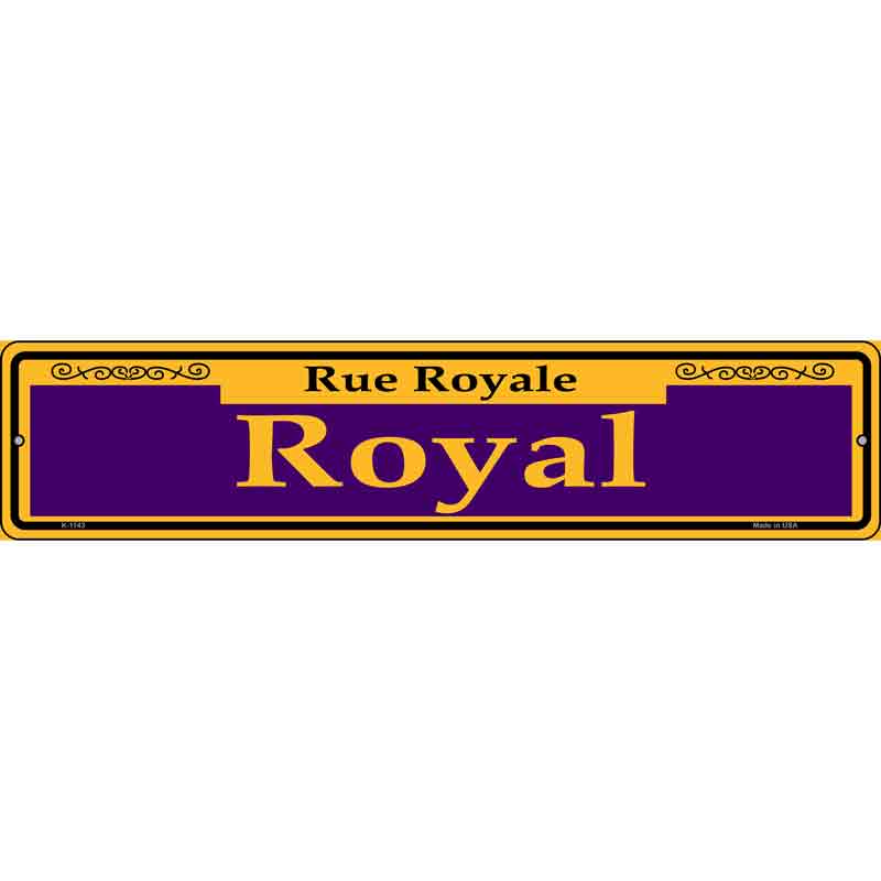 Royal Purple Wholesale Novelty Small Metal Street Sign