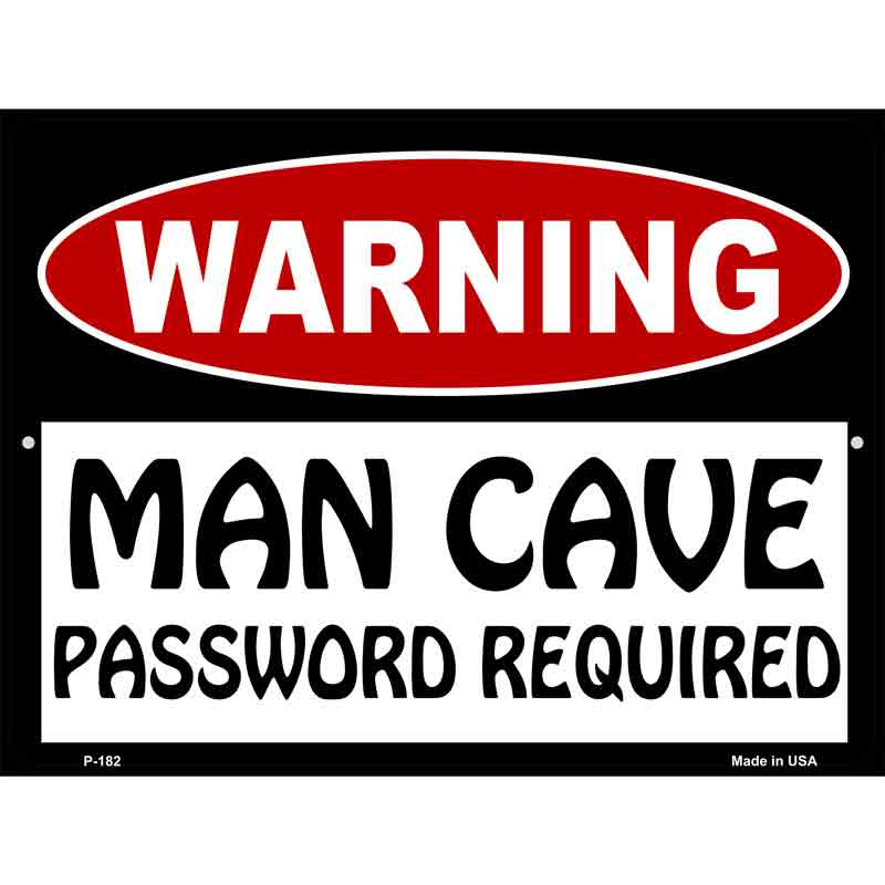 Man Cave Password Required Wholesale Metal Novelty Parking SIGN