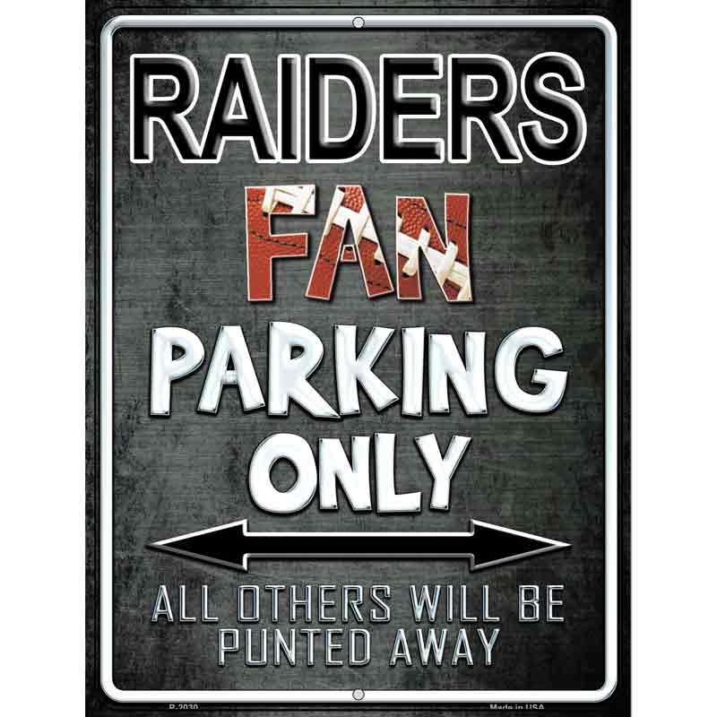 Raiders Wholesale Metal Novelty Parking Sign